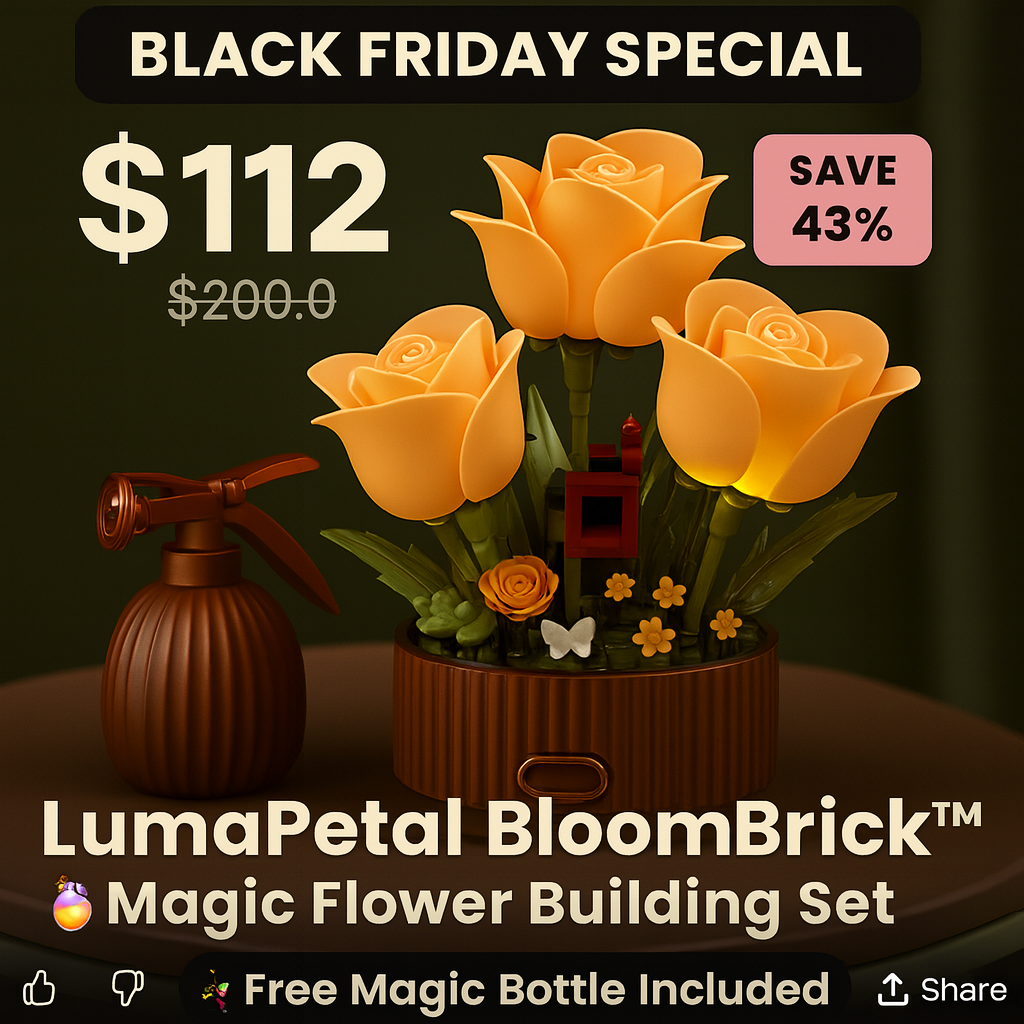 LumaPetal BloomBrick™ Magic Flower Building Set